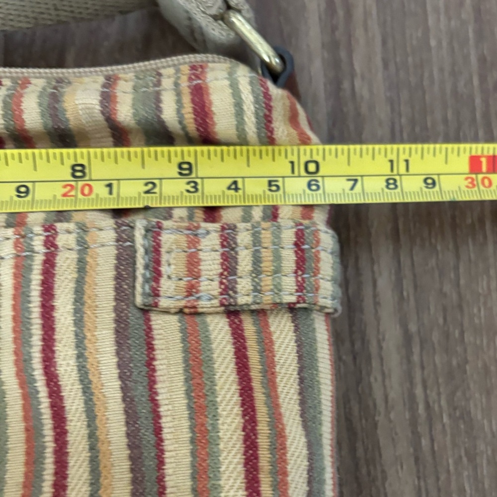 Vintage Fossil Crossbody Canvas Purse Striped Bag Y2K 90s Boho - Picture 2 of 8